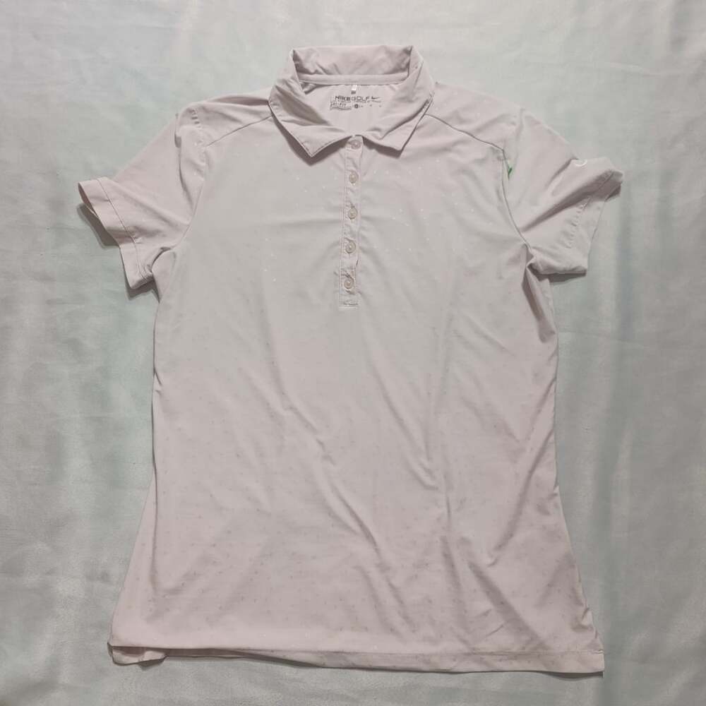 Nike Golf Polo Size M Pink Dri-Fit Short Sleeve
